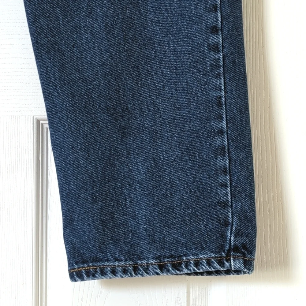 Levi's 90's Vintage 550 Dark Wash Relaxed Fit Tapered Leg Denim Jeans 38 x 32